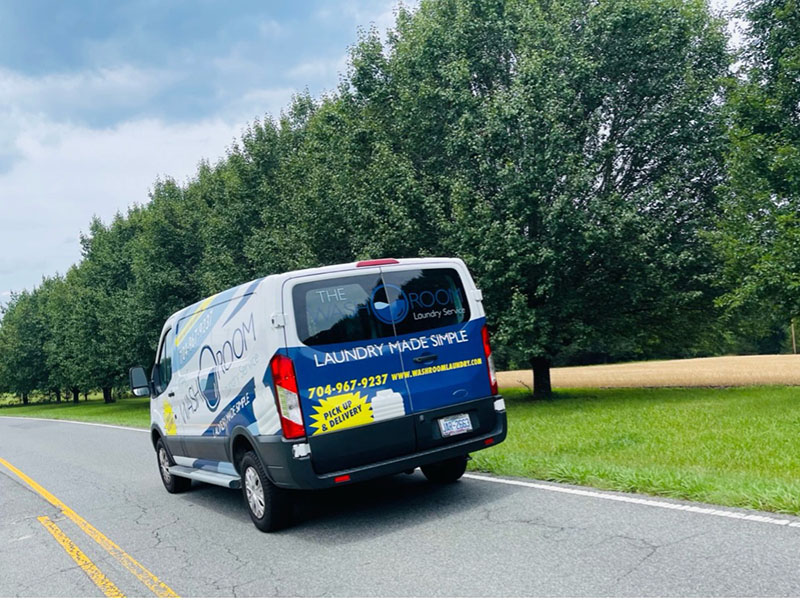 how to wash ruggable - The WashRoom Laundry Service WashRoom Laundry service van on the road, offering convenient pickup for those needing help with how to wash Ruggable rugs